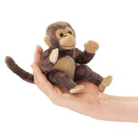 Minimono De Peluche Finger Puppet Folkmanis, Color Marrón, 13 Cm