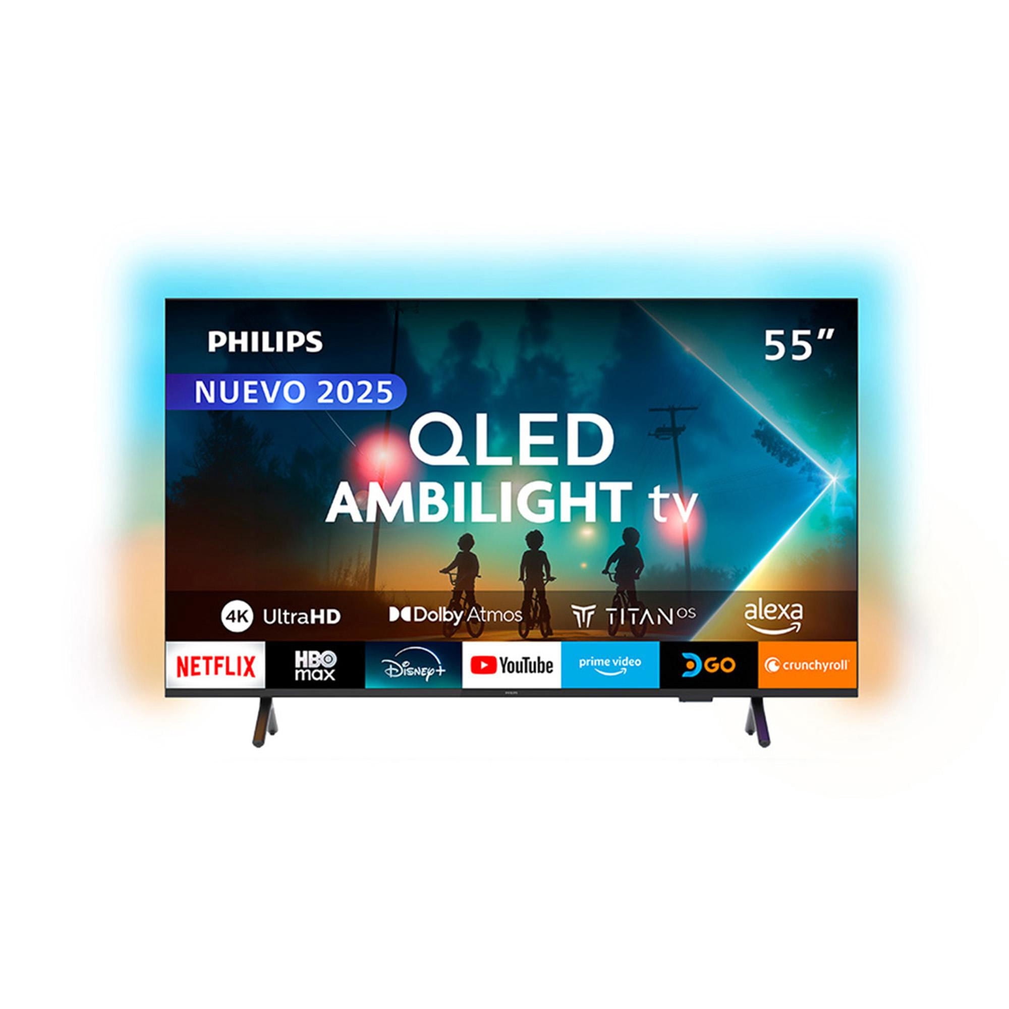Televisor 55"" Smart Tv Philips 55 Qled 4K Uhd Con Titan Os Philips