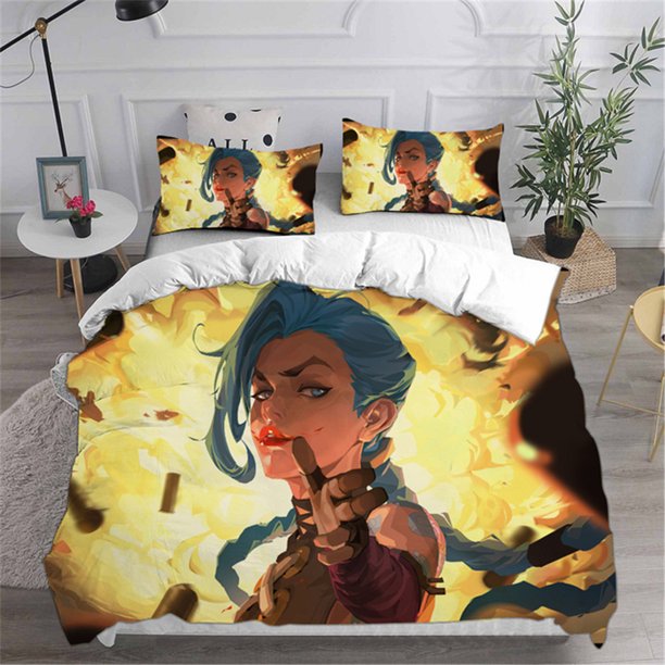 Jinx Arcane Australia /Europe/USA Full Size Quilt Duvet Cover Pillow Case Sets. Bed Sheets