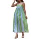 thumbnail image 4 of INSPIRE CHIC Vestido Maxi de Tirantes a Rayas para Mujeres para Vacaciones de Verano en la Playa L Verde, 4 of 6