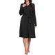 thumbnail image 2 of INSPIRE CHIC Bata de Mujer de Manga Larga Pijama Cubierta Larga con Cinturón a Juego Después de la Ducha Playa Casual Suave Ropa de Casa para Dormir Talla L Negro, 2 of 6