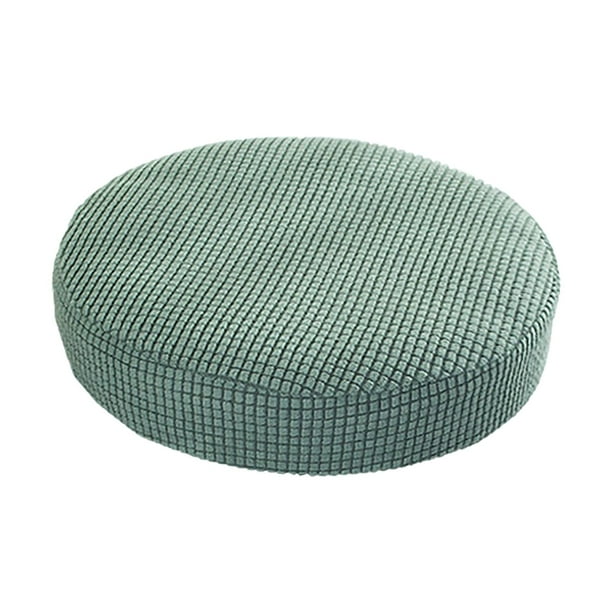 Funda elástica para taburete, diámetro de 11 a 15 pulgadas, fundas de fibra de poliéster a prueba de polvo, cojín para taburete de bar, uso , , verde Redondo verde para 28-38cm
