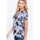 thumbnail image 3 of Saronite Top de Jersey de Algodón de Manga Corta con Estampado Tie-dye, Negro (para Mujer), 3 of 4
