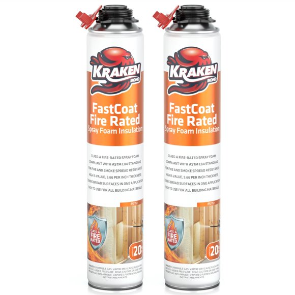 Kit de aislamiento de espuma en aerosol Kraken Bond Fastcoat resistente al fuego