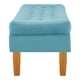 thumbnail image 3 of Banqueta Wood 2c Felpa 04 Turquesa, 3 of 4