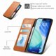 thumbnail image 5 of Funda tipo cartera para iPhone 17 Air de piel con cierre magnético, ranuras para tarjetas y correa para la muñeca Marrón, 5 of 6