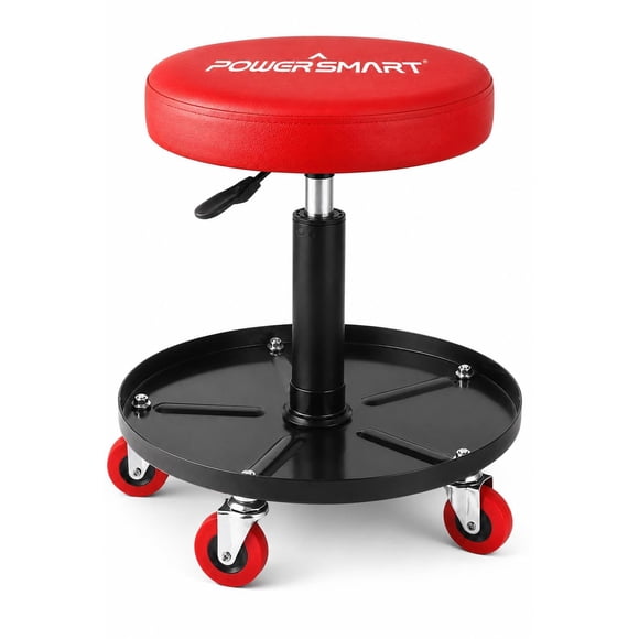 Asiento Rodante PowerSmart de 150 kg con Bandeja de Herramientas Acolchada