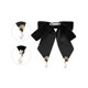thumbnail image 3 of INSPIRE CHIC Broche de Lazo de Cinta de Terciopelo Retro para Mujer, Pajarita Preatada, Broche de Lazo Grande, Alfiler Negro, 3 of 5