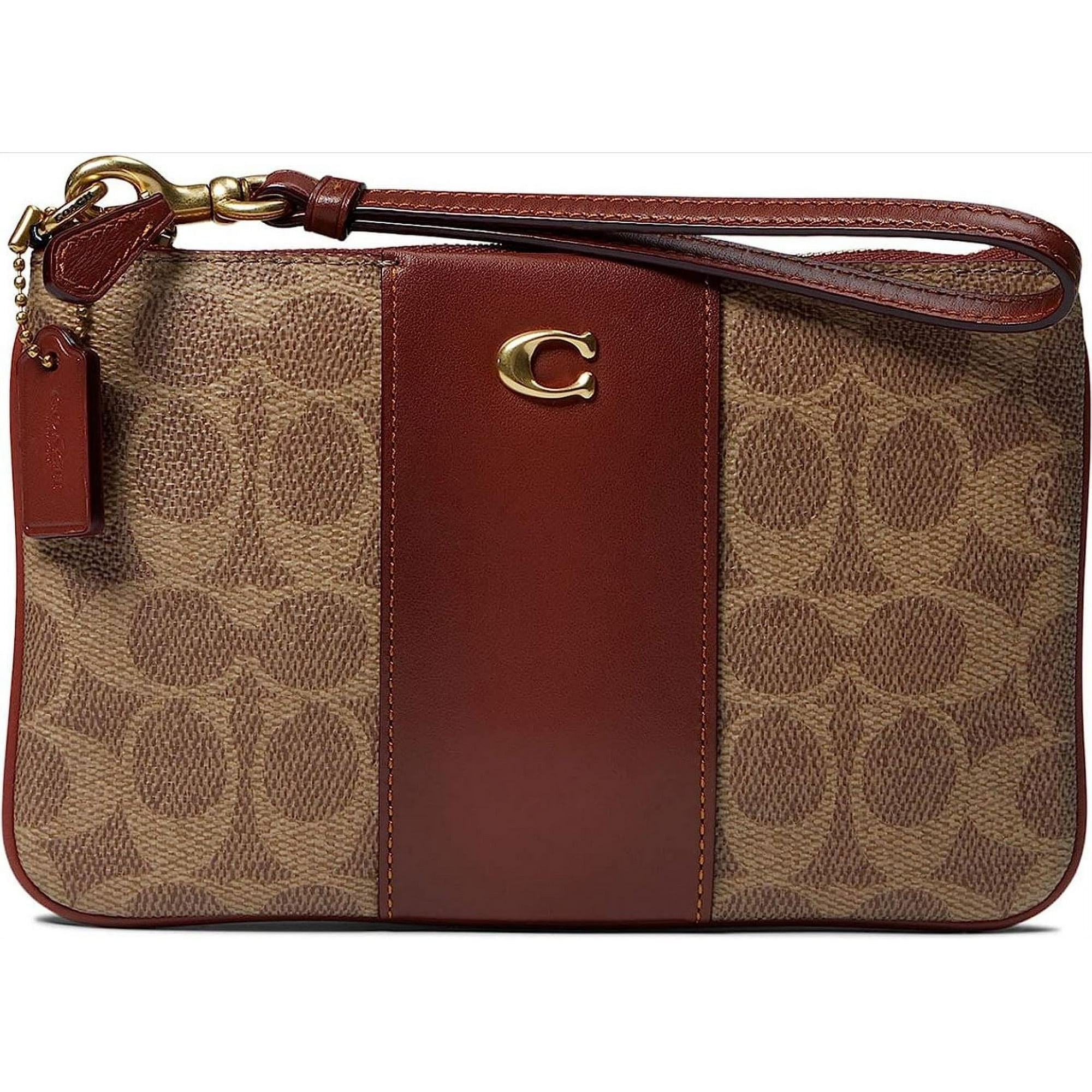 Cartera Coach Pulsera Pequeña De Lona Revestida Con Bloques De Color Para Mujer