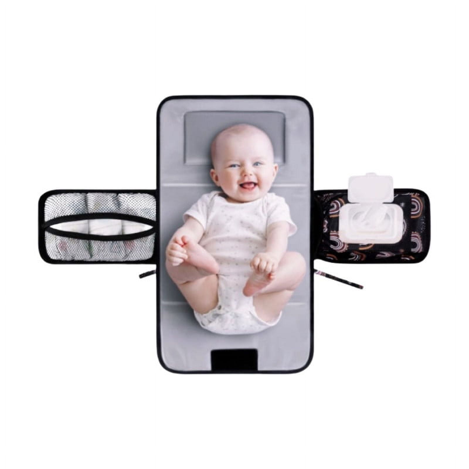 Babyluna - Mochila Mudador Portátil Cambiar Pañales Bebé Negro