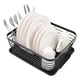 thumbnail image 1 of Escurridor de platos de cocina TQVAI con tabla de secar, color negro, 1 of 7