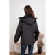 thumbnail image 4 of Chaqueta Mujer Cortaviento Impermeable Forro Interior Piel Capucha 007, 4 of 4