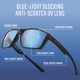 thumbnail image 3 of Gafas para ordenador livho Titan Ultimate, antirreflectantes, UV400, que bloquean la luz azul, 3 of 9
