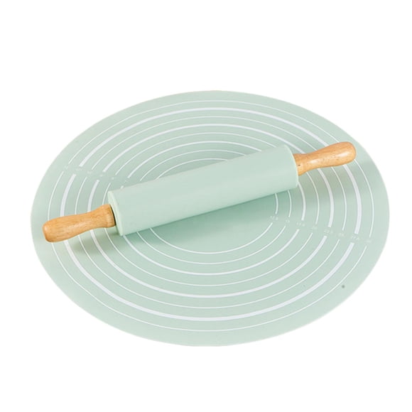 Estera para hornear repostería y rodillo, hoja de repostería para cocinar, tapete antiadherente para de pastel de Pizza y Fondant para cocinar