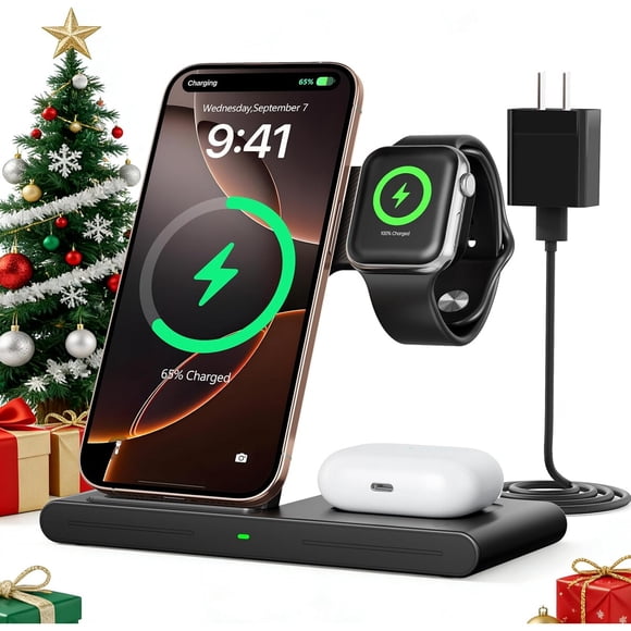 Cargador Inalámbrico RYND W336 3 en 1 iPhone Watch AirPods