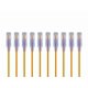 thumbnail image 1 of Cable de conexión Monoprice Cat6A, 2 pies, amarillo, paquete de 10 unidades, UTP, 10 Gbps, 1 of 5
