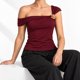 thumbnail image 2 of Polera Tendencia Basica Mujer Poliester S/M L/XL Burdeo, 2 of 8