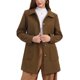 thumbnail image 1 of INSPIRE CHIC Abrigo de Invierno para Mujer de Largo Medio con Solapa de Muesca y Botonadura Simple S Marrón, 1 of 6