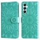 thumbnail image 4 of Funda tipo cartera FOXDOCK para Samsung Galaxy A05s , diseño girasol en relieve, cuero PU, cierre magnético, soporte y tarjetero, 4 of 5