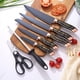 thumbnail image 2 of Set Cuchillos De Cocina 8 Pzs Marmoleado Con Base Giratoria Negro Dorado, 2 of 3