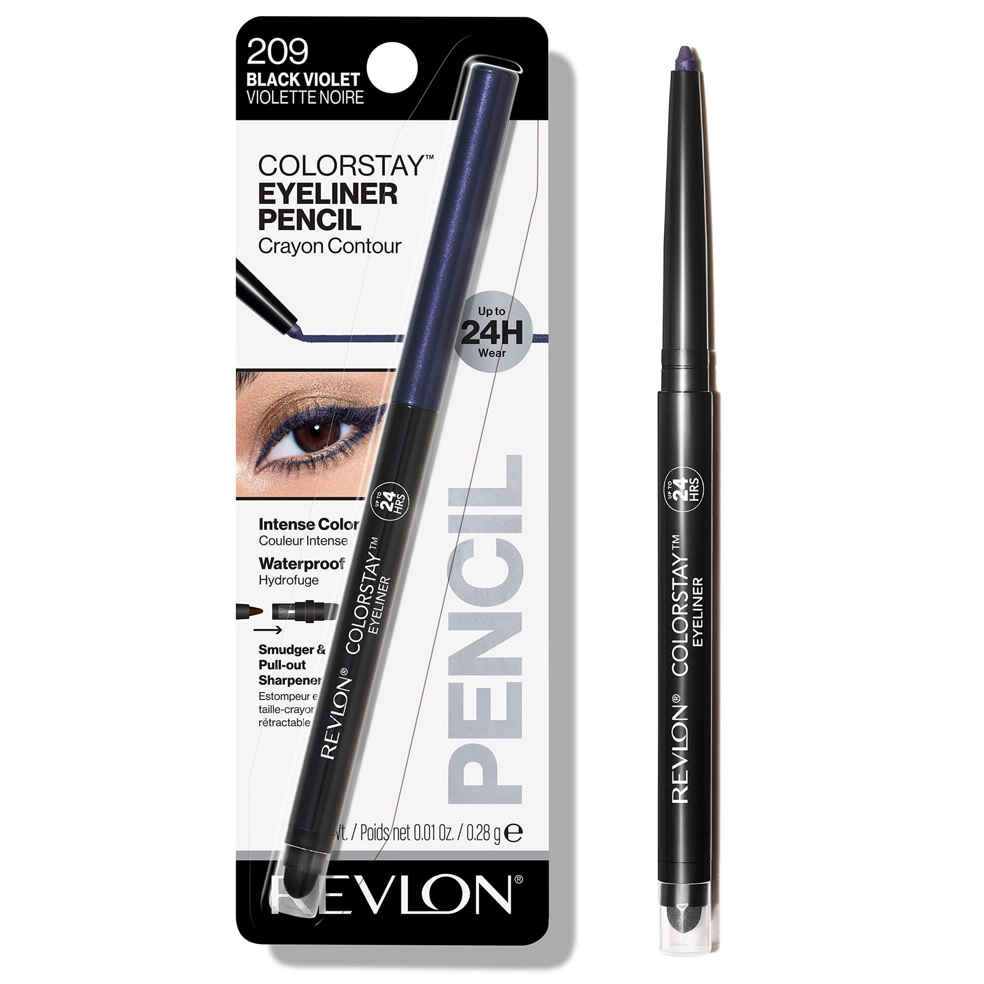 Lápiz Delineador De Ojos Revlon Colorstay 209 Violeta Negro 0.3 Ml