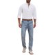 thumbnail image 2 of INSPIRE CHIC Conjunto Camisa de Hombre con Cuello Mao, Mangas Largas, Botones, Color Sólido, Lino, Camisa de Negocios, XL Blanco, 2 of 6
