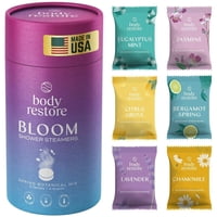 Paquete De 6 Vaporizadores De Ducha Para Aromaterapia Body Restore, Bloom