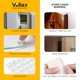 thumbnail image 3 of Topes adhesivos para puertas de gabinete Vellax 256 transparentes, almohadillas de goma de 1,3 cm, 3 of 9