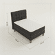 thumbnail image 2 of Cama 1,5 Plazas Completa | Base Europea + Colchón 25 cm + Respaldo Tapizado, 2 of 2