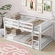 thumbnail image 2 of Solid Wooden, Solid Rubber Wooden Twin over Twin Floor Bunk Bed with Ladder, with Bed Platform of Strengthened Slats,White, 2 of 3
