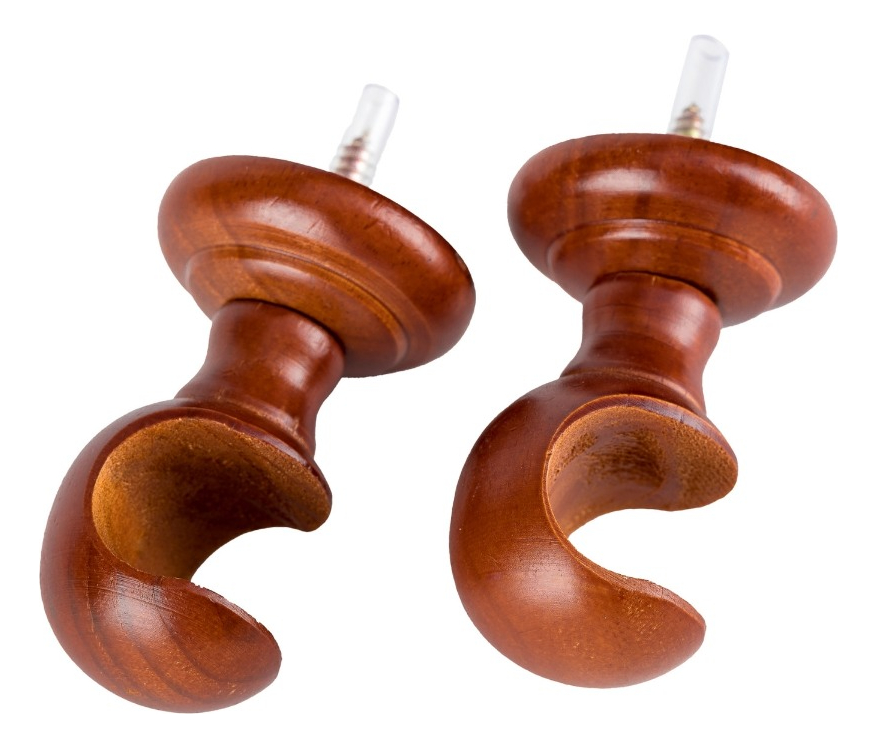 Metalhsa - Pack 2 Unidades Soporte Techo De Madera Chocolate 19 Mm