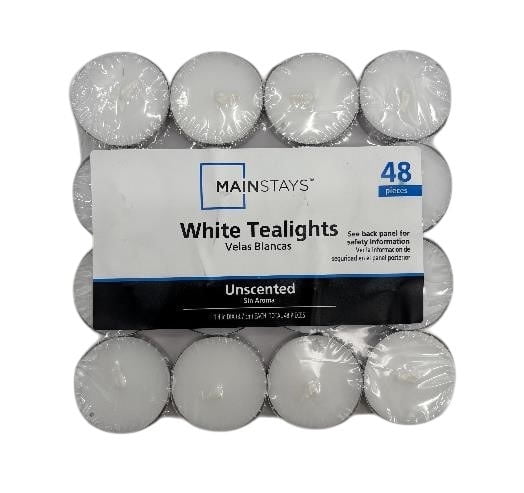 Mainstays - Velas Pack 48 Blanco 3.7Cm