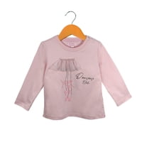 Pumucki - Polera Manga Larga Rosa Tutu Talla 0-3M