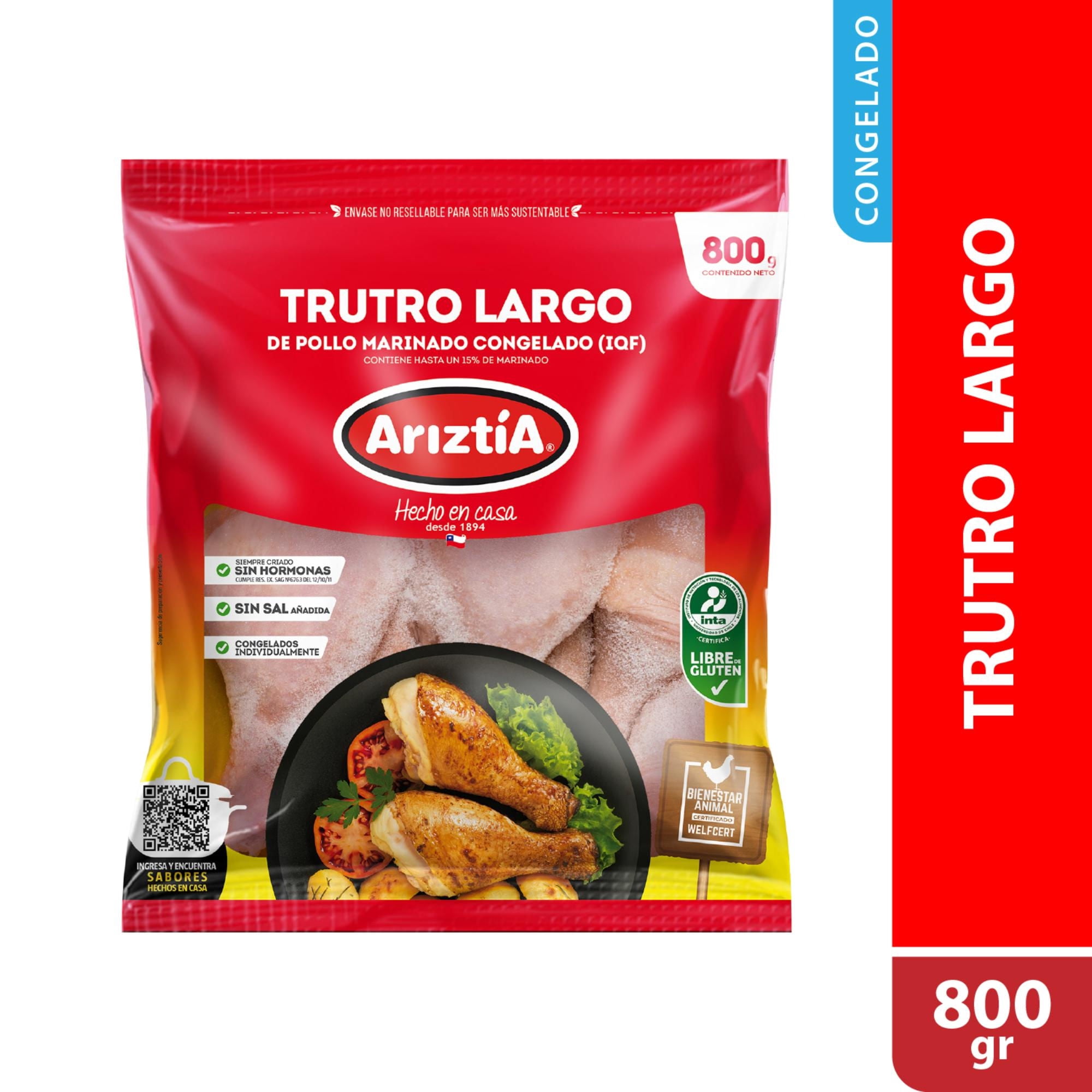 Pollo Trutro Largo Marinado 800 g Ariztia