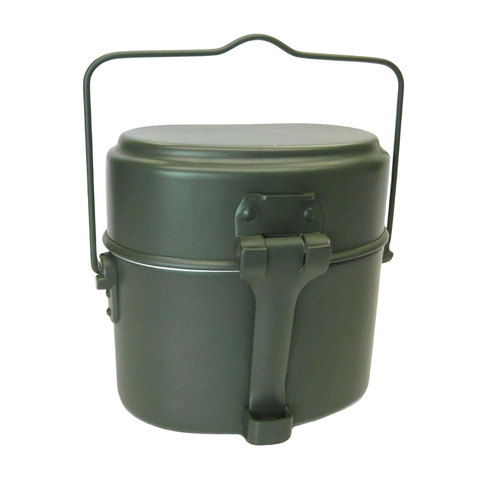 Magideal - Fiambrera Portátil, Olla Y Sartén, Utensilios De Cocina De Aleación De Aluminio De Estaño Para Acampar Libre, Mochilero , Senderismo