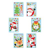 Bothyi - 6 Uds. De Pegatinas Navideñas Para Ventana, Pegatinas De Papá Noel Para Decoración Del Hogar, Estilo A
