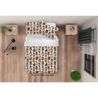 Milsleep - 3D Cartoon Animal Búho Oso Patrón Funda De Edredón Set Ropa De Cama Set Funda Nórdica