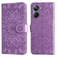 thumbnail image 3 of Funda tipo cartera FOXDOCK para Realme 10 Pro 5G , diseño girasol en relieve, cuero PU, cierre magnético, soporte y tarjetero, 3 of 5