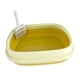 thumbnail image 2 of Bandeja de arena para gatos con tapa abierta con pala, arena para gatos grande, valla extraíble, resistente, bandeja de arena para gatos para mascotas amarillo, 2 of 5