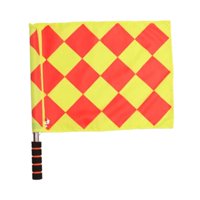 Magideal - Bandera De Árbitro Bandera De Seguridad De Tráfico Asta De Bandera De Acero Inoxidable Bandera De Señal Ligera Bandera De Mano Para Fútbol Campo De Fú Cuadrado Pequeño
