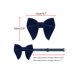 thumbnail image 3 of INSPIRE CHIC Conjunto de Pajarita Ajustable de Color Sólido con Pañuelo de Terciopelo para Hombre Azul Oscuro Talla Única, 3 of 4