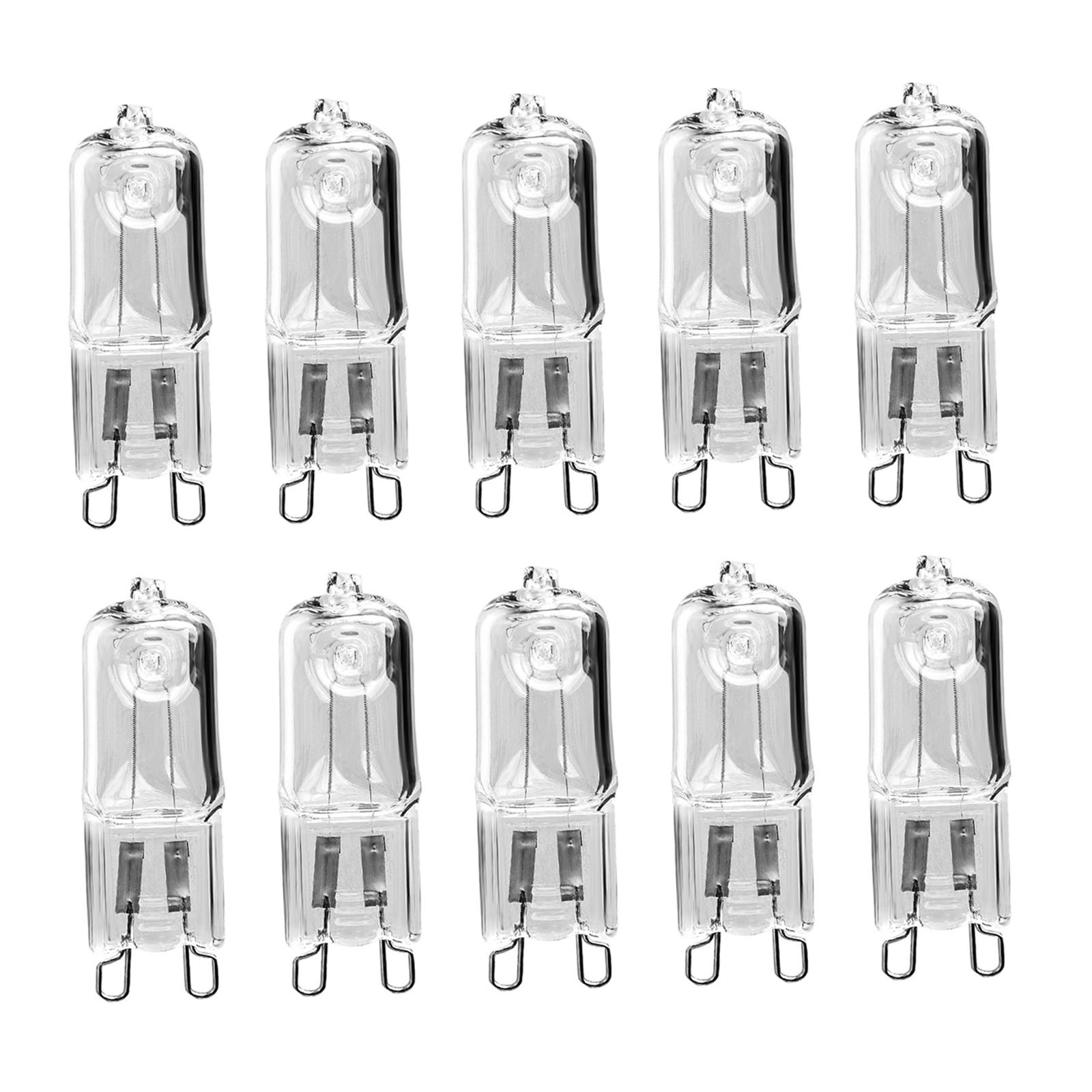Ioensy - 10Pcs Lámparas De Halógeno De 33W Bombillas G9 Para La Lámpara De Escritorio Apliques De Pared De La Lámpara De La Lámpara De Escritorio