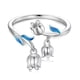 thumbnail image 1 of Anillo flor lirio ajustable plata 925, 1 of 3