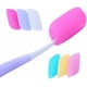 thumbnail image 1 of Paquete de 6 fundas para cepillos de dientes, protectores de silicona para cabezales de cepillo de dientes manuales y eléctricos y maquinillas de afeitar, perfectos para el hogar, viajes, negocios y e, 1 of 7