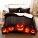 thumbnail image 1 of Halloween Pumpkin Series Three-Piece Home Textile Set Digital Printing 90G Brushed down Quilt Cover Pillowcase, 1 of 5