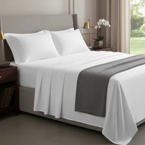 Casadeliacl - Juego De Sábanas Tfi Para Colchón 2 Plazas 235 Cm Blanco Lisos