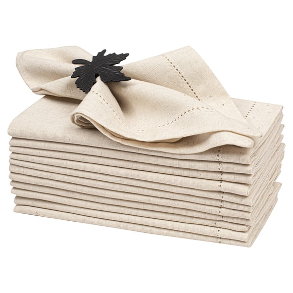 Servilletas Light & Pro Flax Linen, 18 x 18 cm, juego de 12
