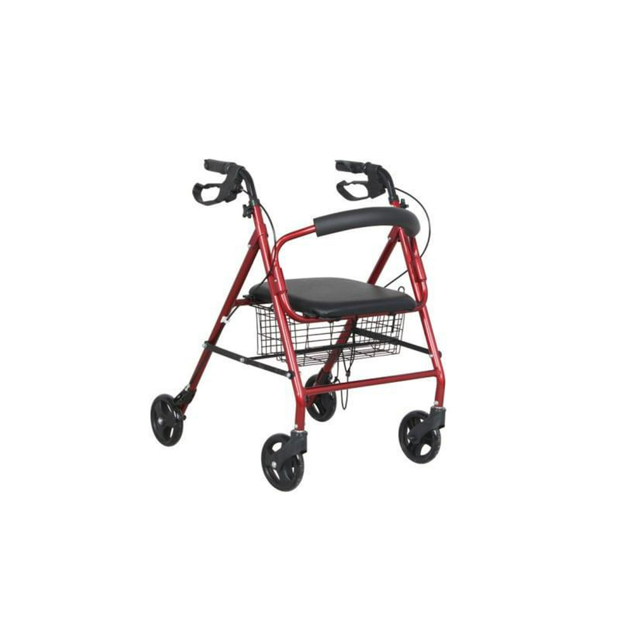 Medicaltec - Burrito Andador Con Asiento, Ruedas Y Canasto