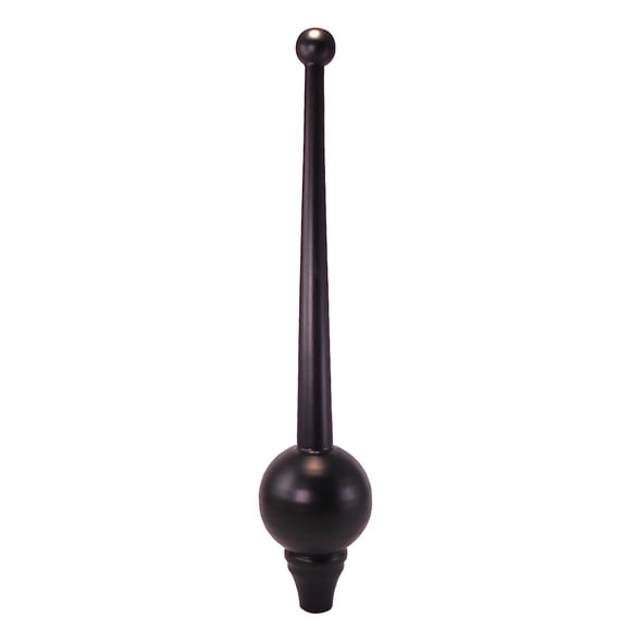 Finial Dalvento Bostonian, tamaño pequeño, negro mate, 60 cm