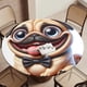 thumbnail image 5 of Pug-theme Fitted Round Tablecloths Elastic Edged Table Covers Waterproof Table Cloth for Kitchen Holiday Party Tables Decor 150cm, 5 of 6